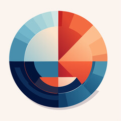Circular Data Visualization with Abstract Geometric Shapes and Colors