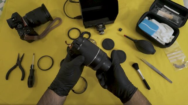Careful cleaning of the camera's optical viewfinder.