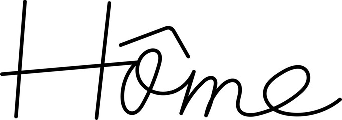 home-滑らかな線で描かれた書道風のフォント