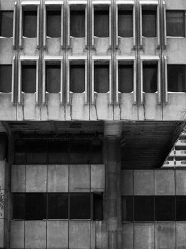 The Structure Shows Several Rows of Large Windows