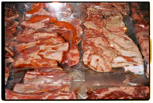Vacuum Packed Raw Meat
