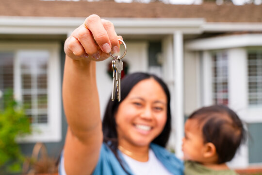 smiling portrait house keys 