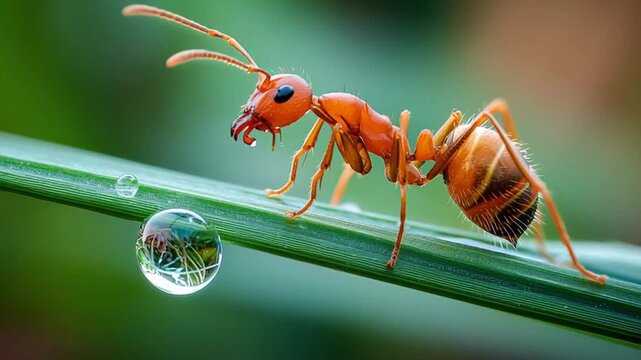 macro ants antenna dew drop communication
