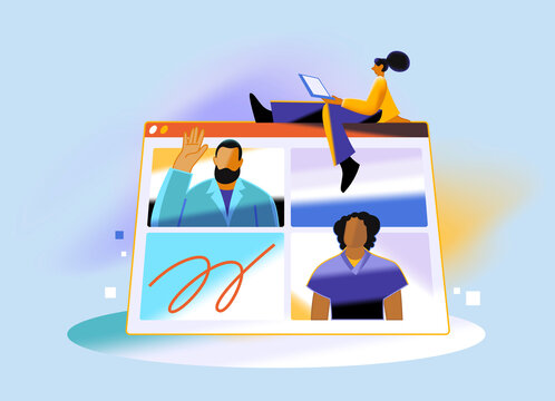 Online medical consultation platform with doctors video call interface