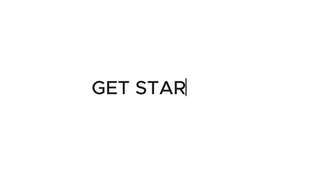 Typewriter Effect of "Get Started" Title. Online Epic Learning.