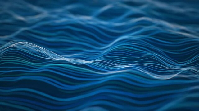 Blue sea surface with small waves and detailed natural texture