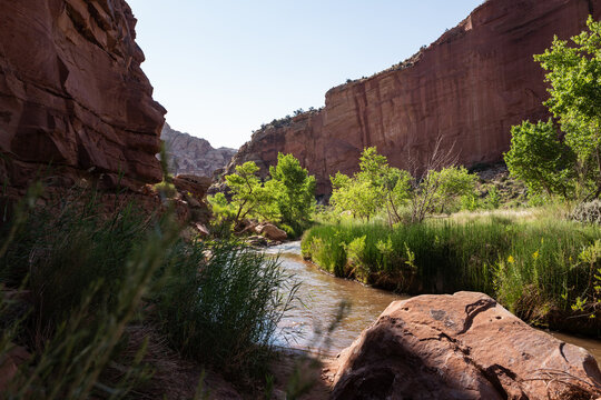 Natural rock arch in Arches National Park