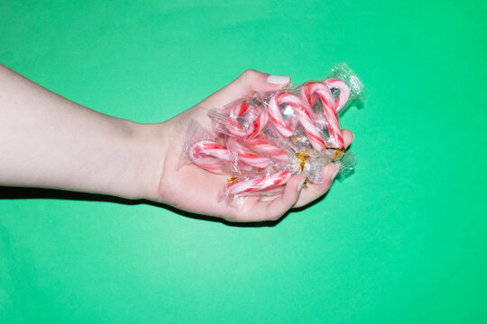 Christmas ornament sugar sweet peppermint red and white candy canes