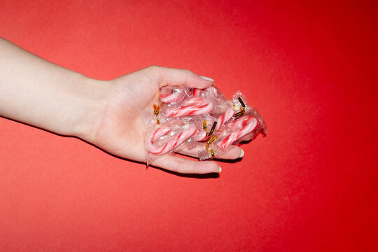 Christmas ornament sugar sweet peppermint red and white candy canes