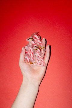 Christmas ornament sugar sweet peppermint red and white candy canes