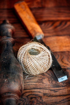 Vintage Woodworking Tools Still Life