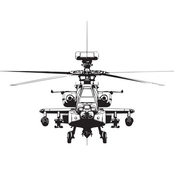 apache helicopter vector