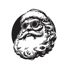 muscular santa logo,