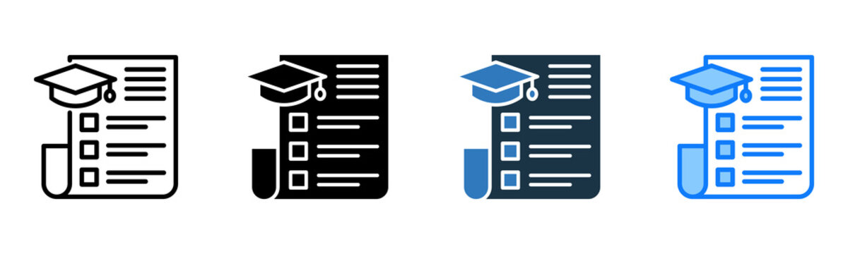 Syllabus icon multiple style 
