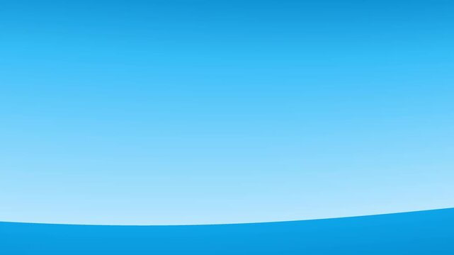 Abstract blue gradient background with a subtle wavy horizon line for minimalist design