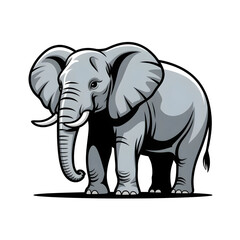 Fototapeta premium elephant vector design illustration style