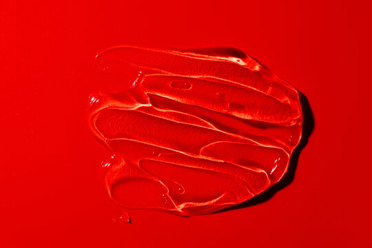 Red Liquid Spreads on a Flat Surface in Simple Form