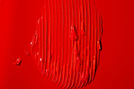 gel Spread on a Surface With Lines Created by a Tool