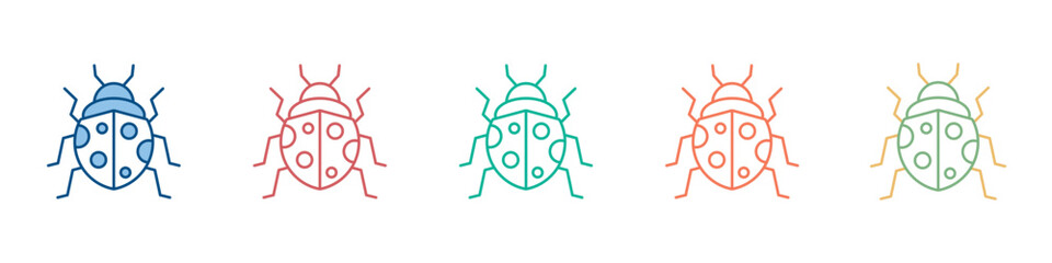 Ladybug Icon Set Multiple Style Collection  © Faizal