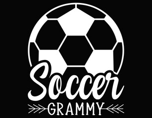 Fototapeta premium Soccer Grammy Is My Favorite Grammy - printable editable vector art file.