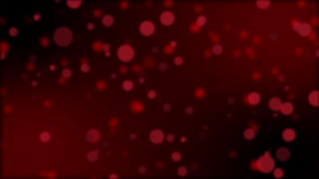 Abstract background of red particles with red glitter bokeh effect , Christmas Red and Gold Particles with Rising Motion. 4K video