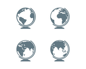 Set Of Globe Icon Collection