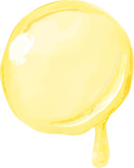 水彩で描いたしたたる水滴のイラスト