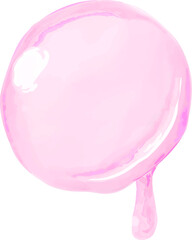 水彩で描いたしたたる水滴のイラスト