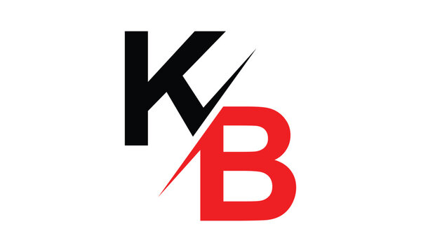 abstract creative black red KBR letter logo vector.