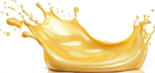 Splash of Yellow Liquid, Likely Milk or Cream