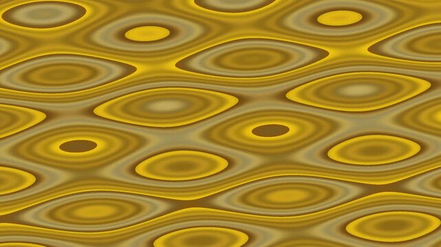 Abstract liquid gold pattern with flowing wavy lines and concentric circles for modern digital backgrounds
