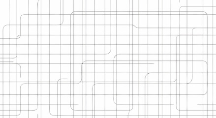 Geometric grid pattern with intersecting lines and shapes viewed from a straightforward perspective