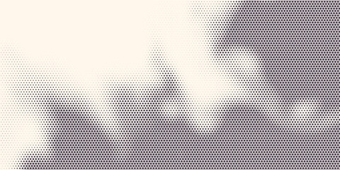 Fototapeta premium Hexagon Shapes Vector Abstract Geometric Technology Retrowave Sci-Fi Texture Isolated on Light Background. Halftone Hex Retro Simple Pattern. Eps10