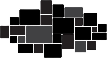 Creative vector Template Collage consisting of 25 frames for a photo of a rectangular shape. Frames for photo. Modern Trendy design in vector Illustration