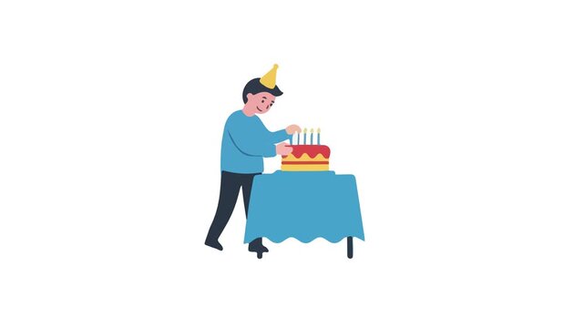Video Birthday with a Cake