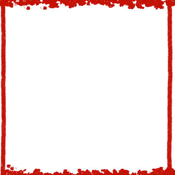 Square Frame with red border brush stroke art