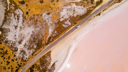Lake Macdonnell, Pink Lake, South Australia Aerial View