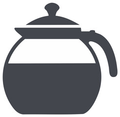 Obraz premium Glass Teapot with Lid and Handle Illustration for Beverages and Hot Drinks Still Life