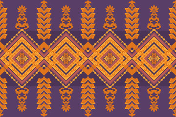 Traditional Thai art patterns are distinguished by ancient decorative motifs and geometric textile elements in a classic floral style. © dinsiammini