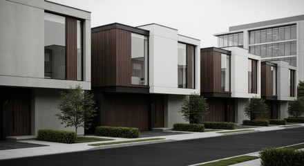 Fototapeta premium Modern Residential Buildings Exterior.