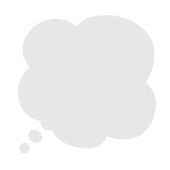 タイトルや説明に使えるシンプルな手描きの吹き出しイラスト ライトグレー