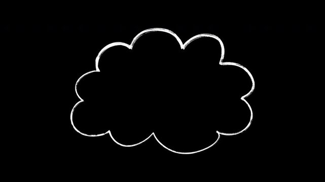 Hand drawn frame by frame animation of speech bubble. 