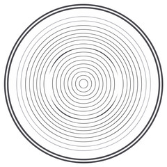 Abstract geometric line art of concentric circles resembling tree rings or a ripple