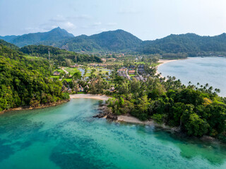 Fototapeta premium Siam Royal View Pier and Beachfront on Koh Chang, Trat province, Thailand.