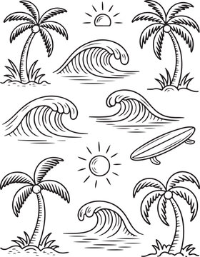 seamless pattern with palms