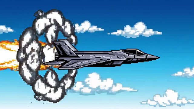 Fighter Jet Soaring Through the Sky with Afterburners.
