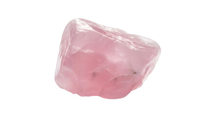 Rough pink quartz gemstone with natural texture