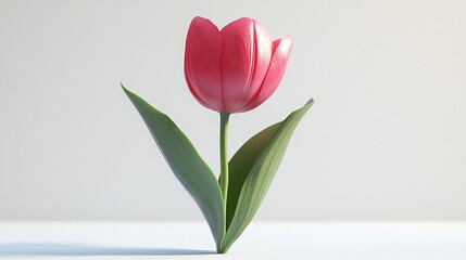 Isolated Tulip Boutique with Vibrant Mixed Colors on White Background, Spring Season Floral Concept