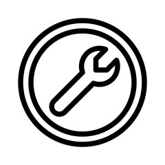 wrench line icon