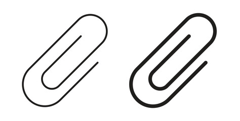 Fototapeta premium Attachment clip icon symbol vector graphic designs on white. Best for ui Design